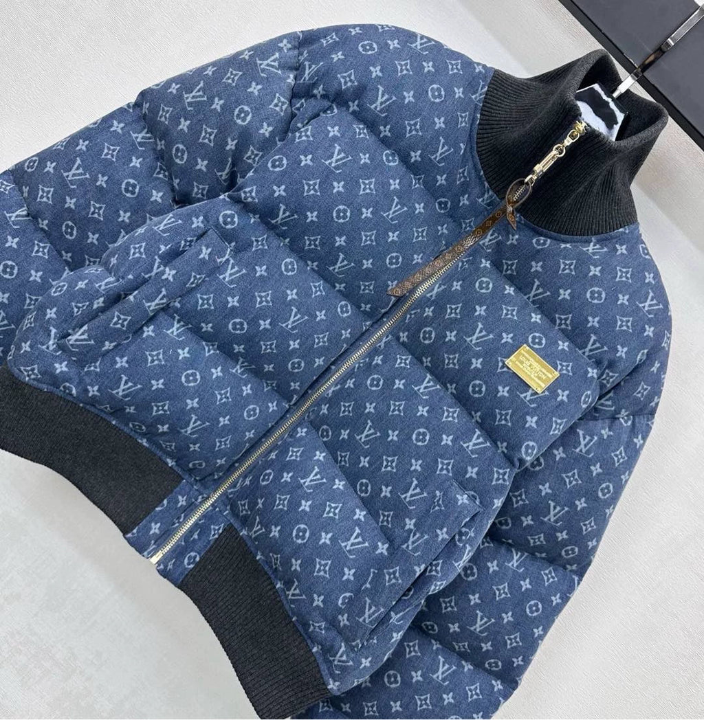 26 New Laser Denim Jacket Down Coat