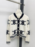 25fw Jacquard knitted cardigan