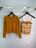 26 Early Autumn New Knit Cardigan + Striped Vest