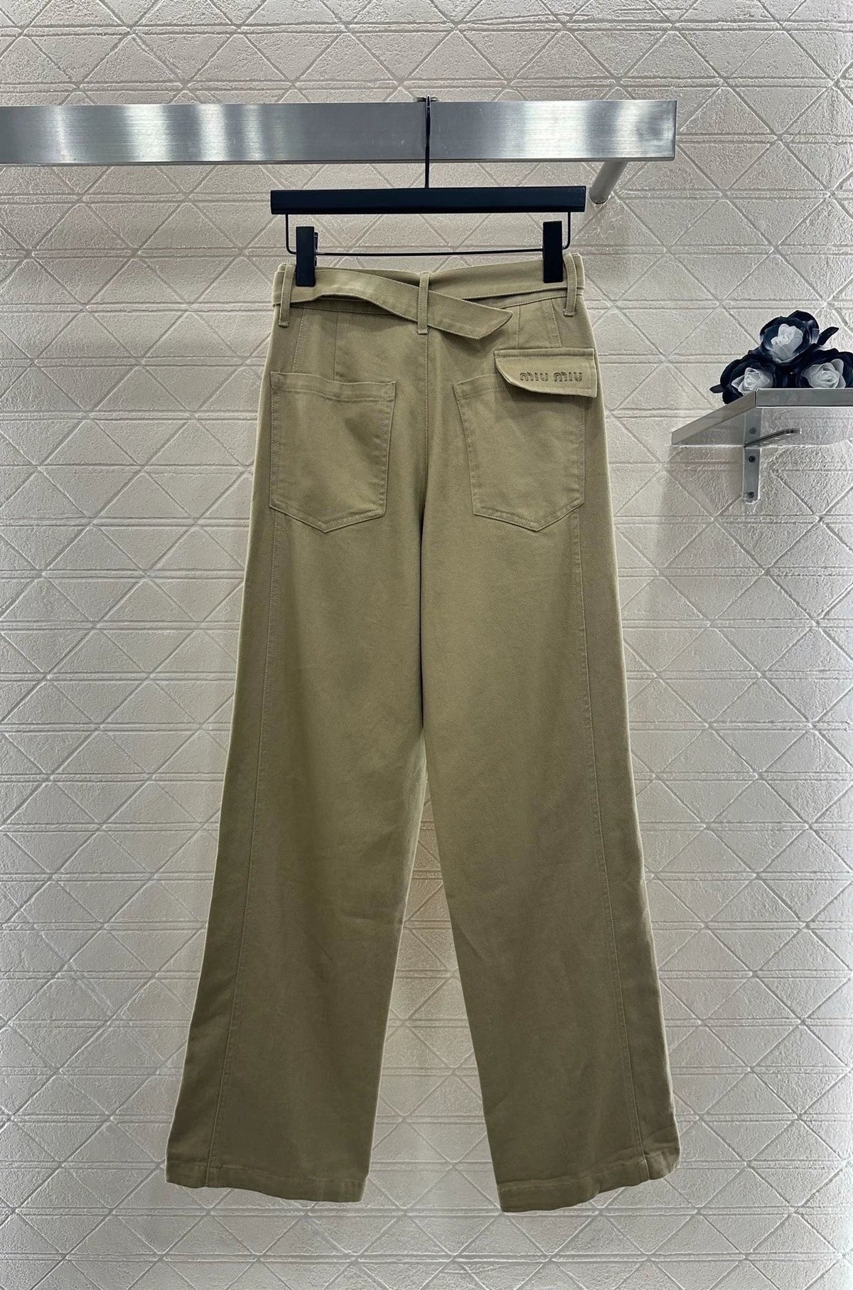 Mi 25 Belted casual wide-leg trousers