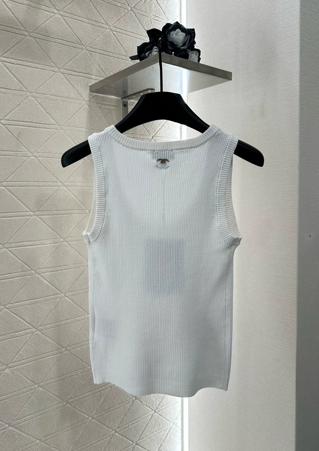 25fw Hollow knit vest