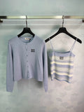 26 Early Autumn New Knit Cardigan + Striped Vest