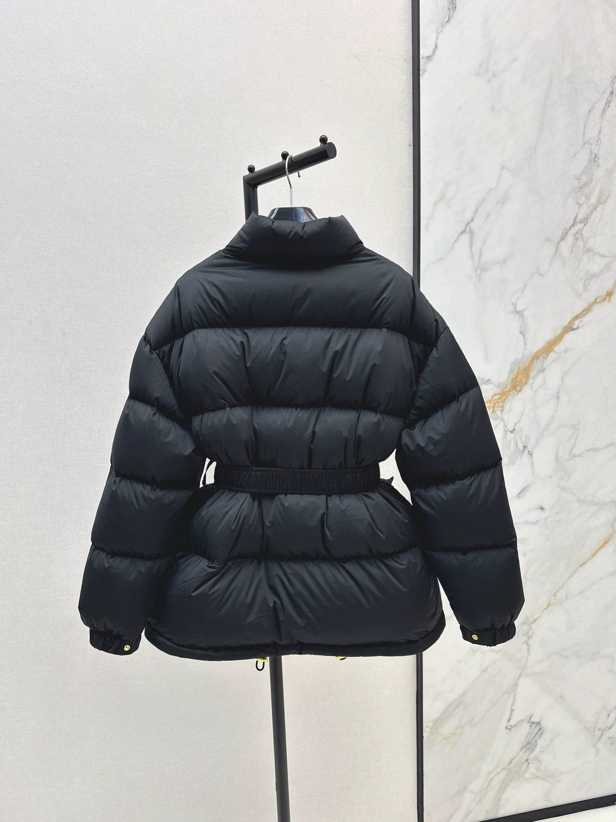25fw Stand collar waisted down jacket