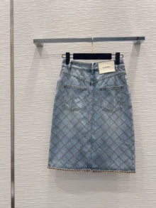 26ss new denim mini skirt
