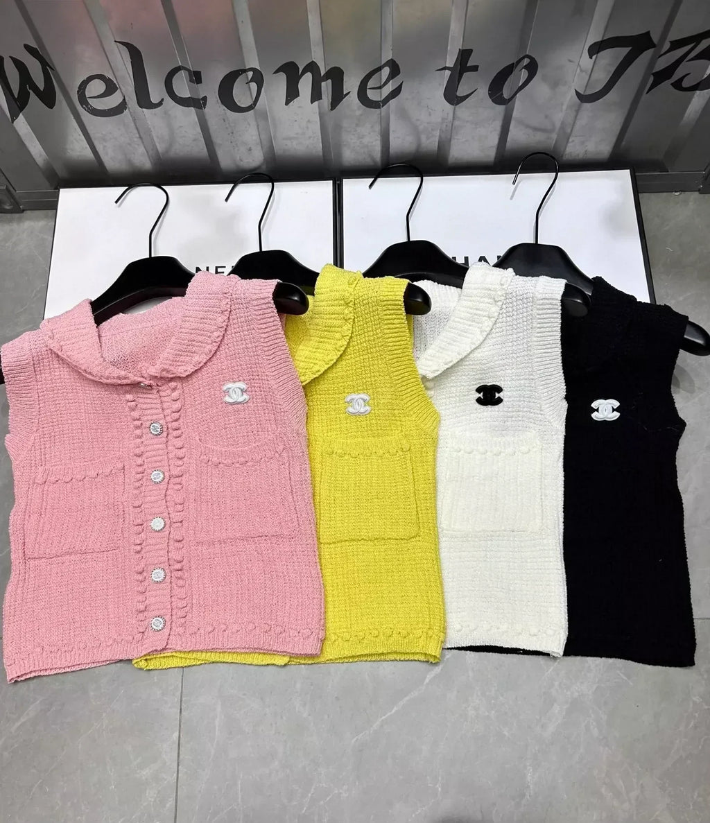 25 Summer New Lapel Pocket Vest