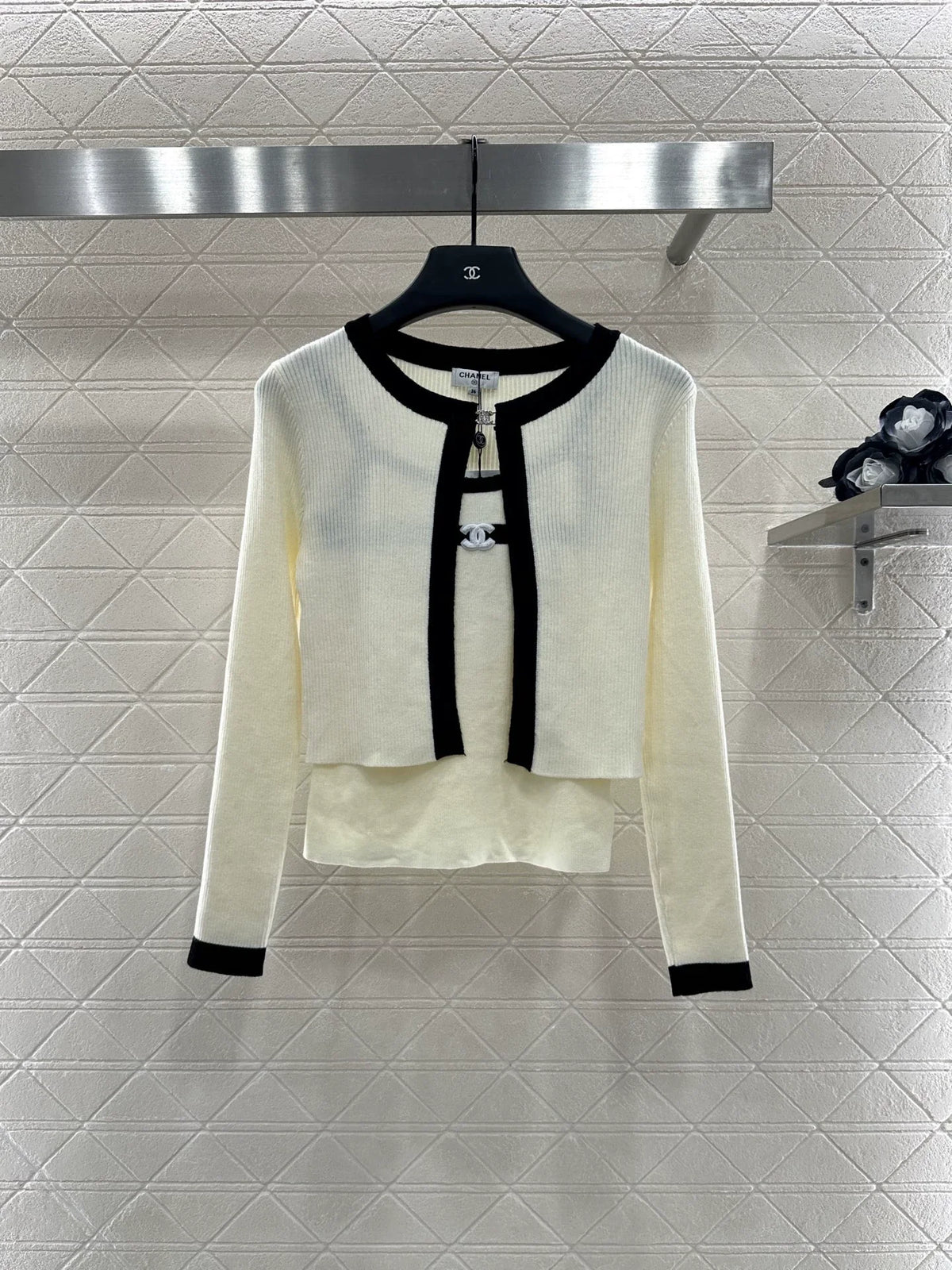 25fw Strap knit cardigan