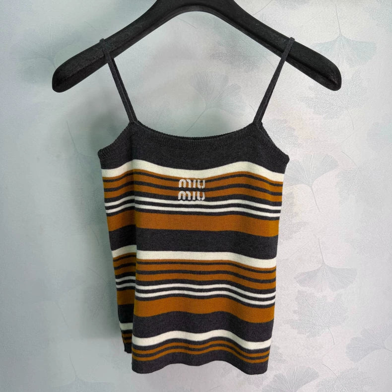 26 Early Autumn New Knit Cardigan with Striped Vest