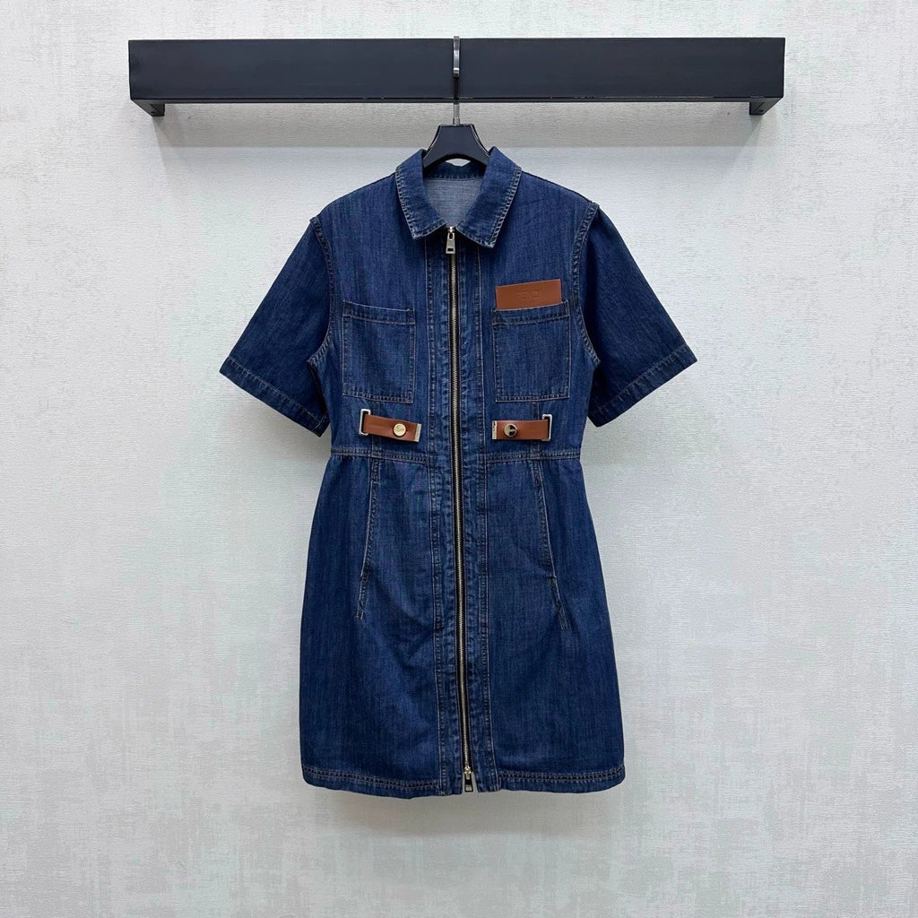 26New ArrivalPaneled Denim Dress