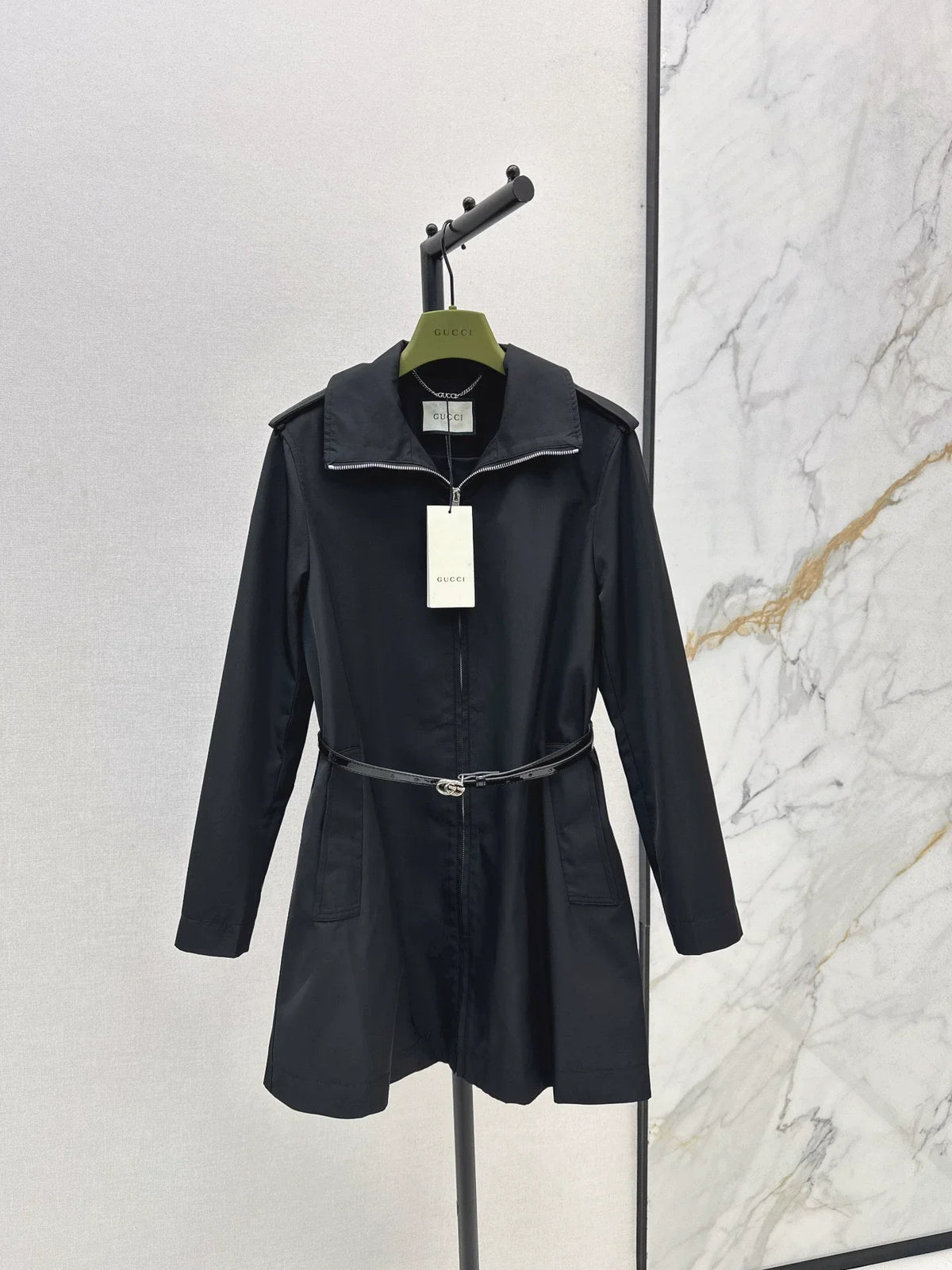 25fw Collar long windbreaker