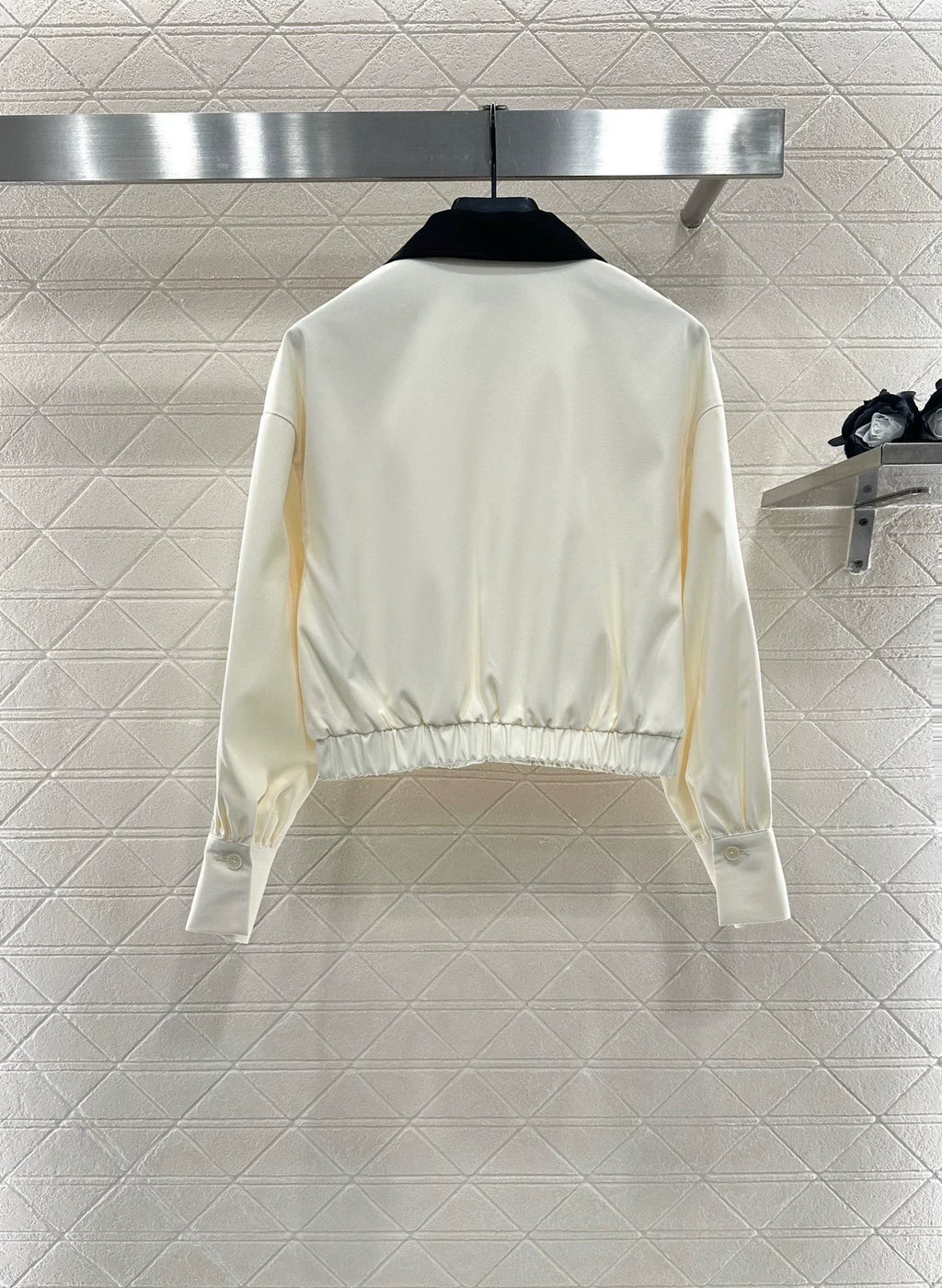 25fw Color blocked lace lapel jacket