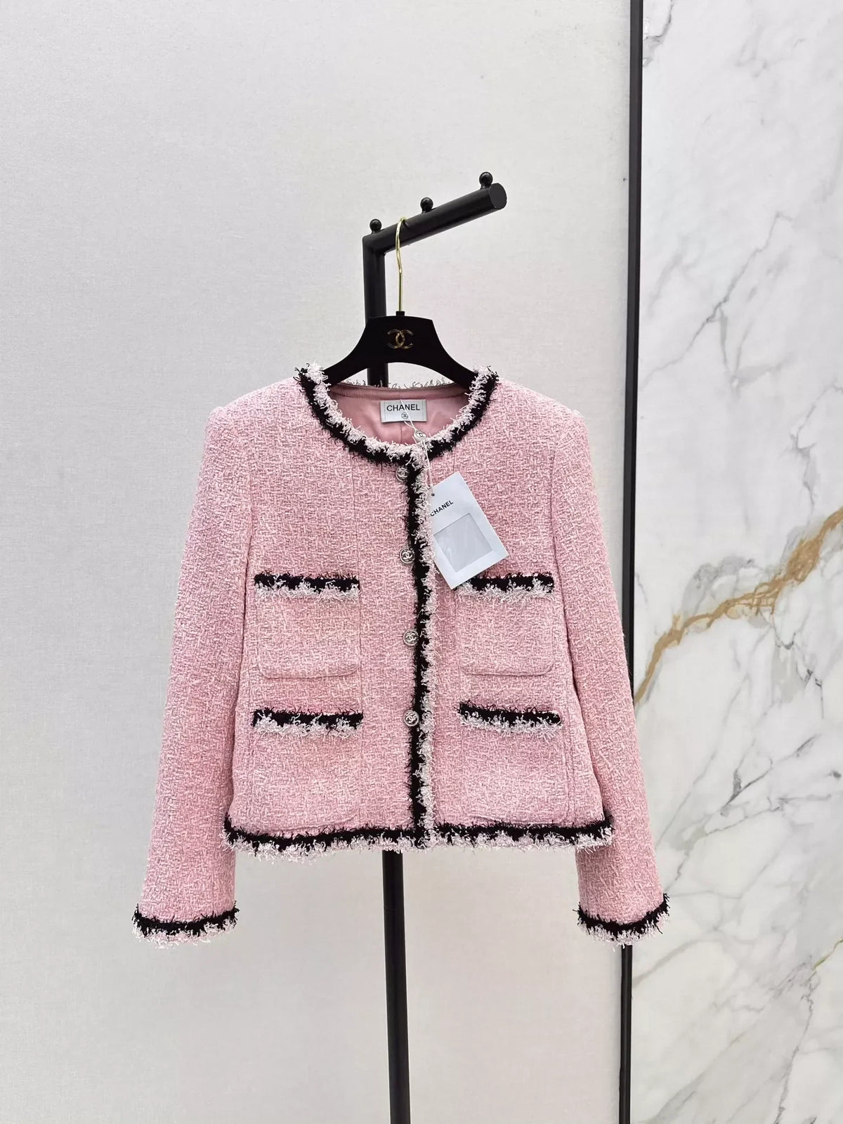 25fw Tweed jacket with braided trim