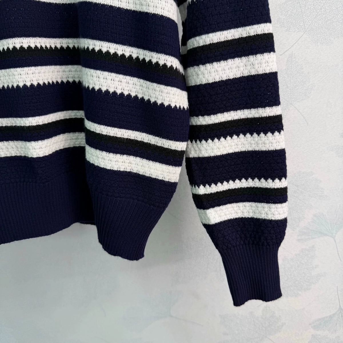 26F Early Autumn New Striped Polo Knit Sweater