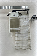 25 Striped Knit Vest and Skirt Set
