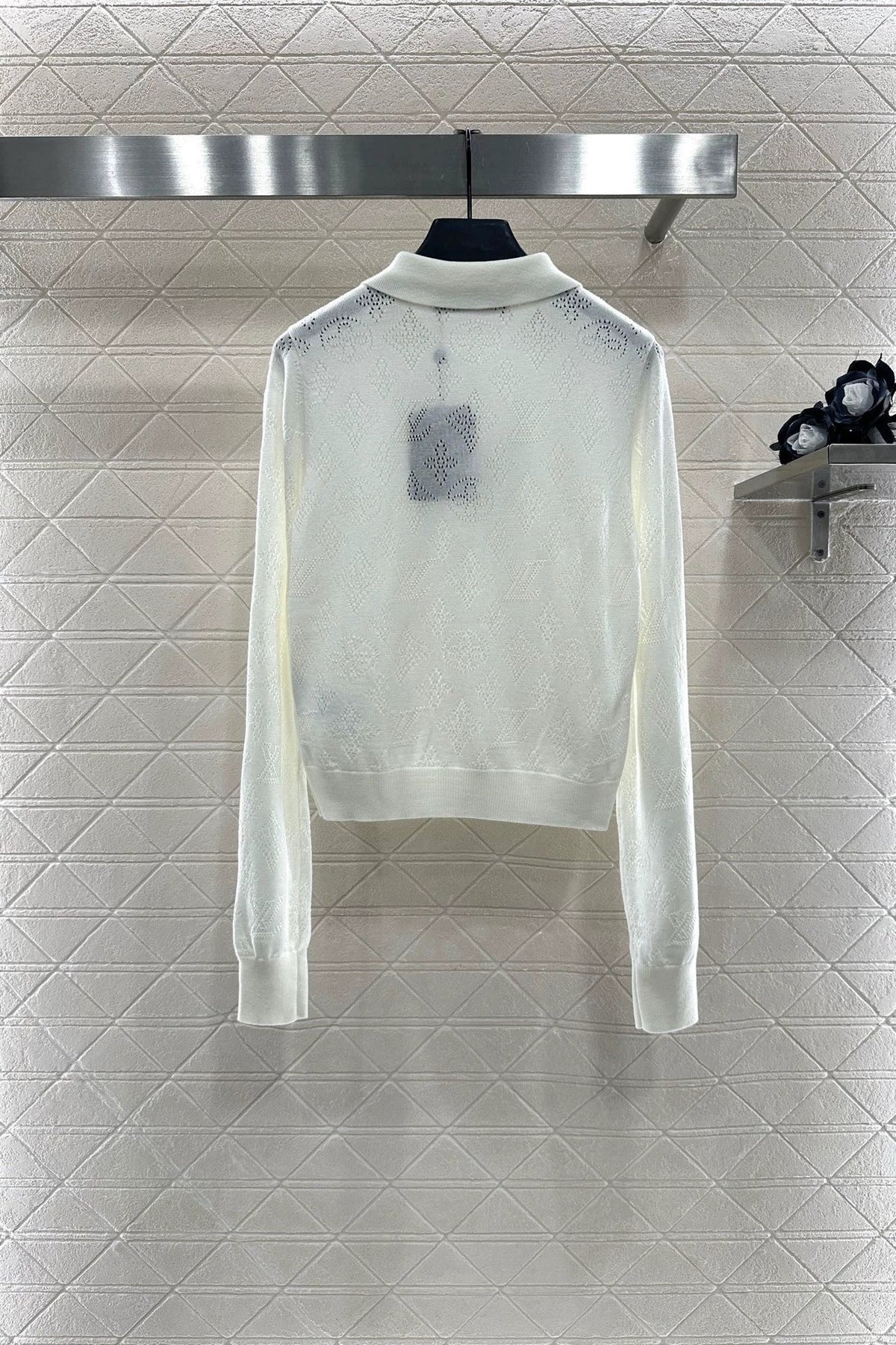 25fw Hollow hook flower top