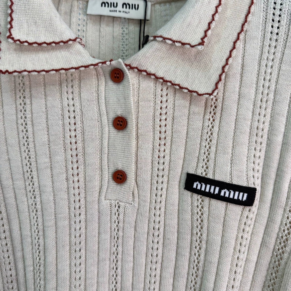 26 Early Autumn New Hollow Knit Polo Shirt