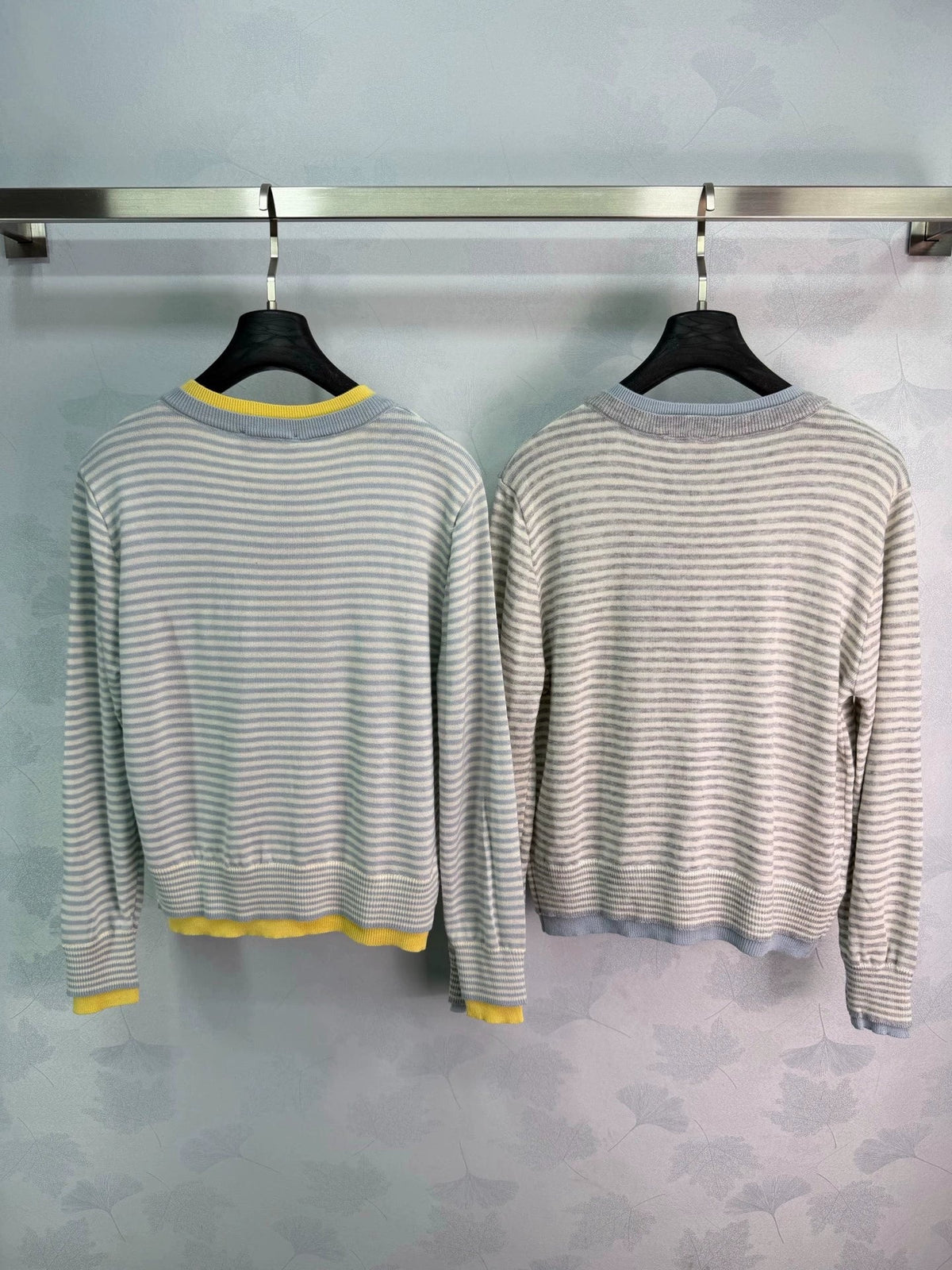 26 Early Autumn New Striped Faux Two-Piece Knit Cardigan