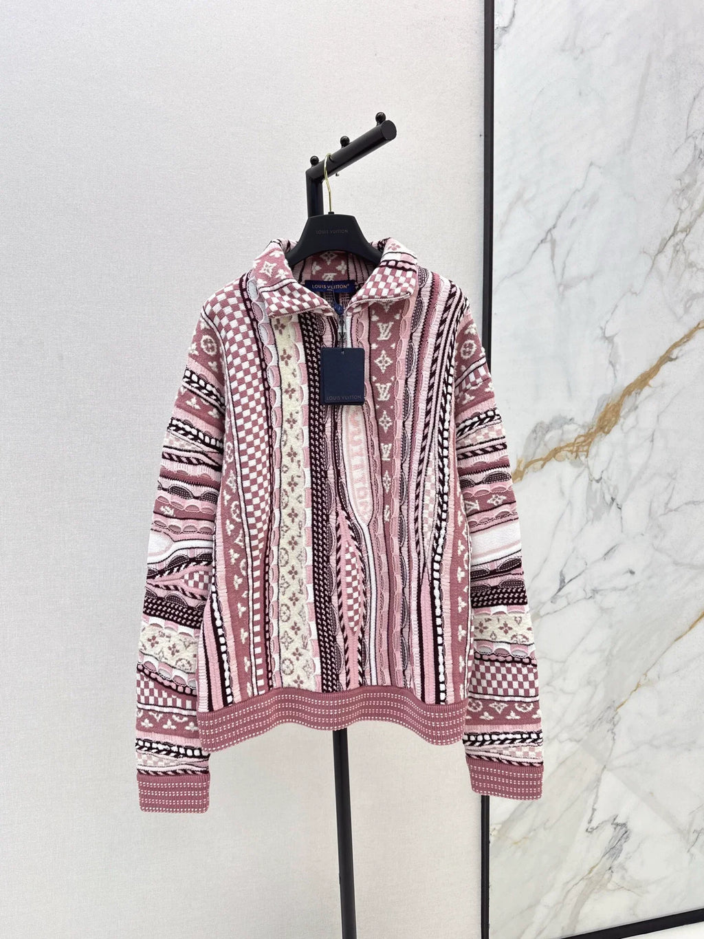 25fw Flower jacquard sweater