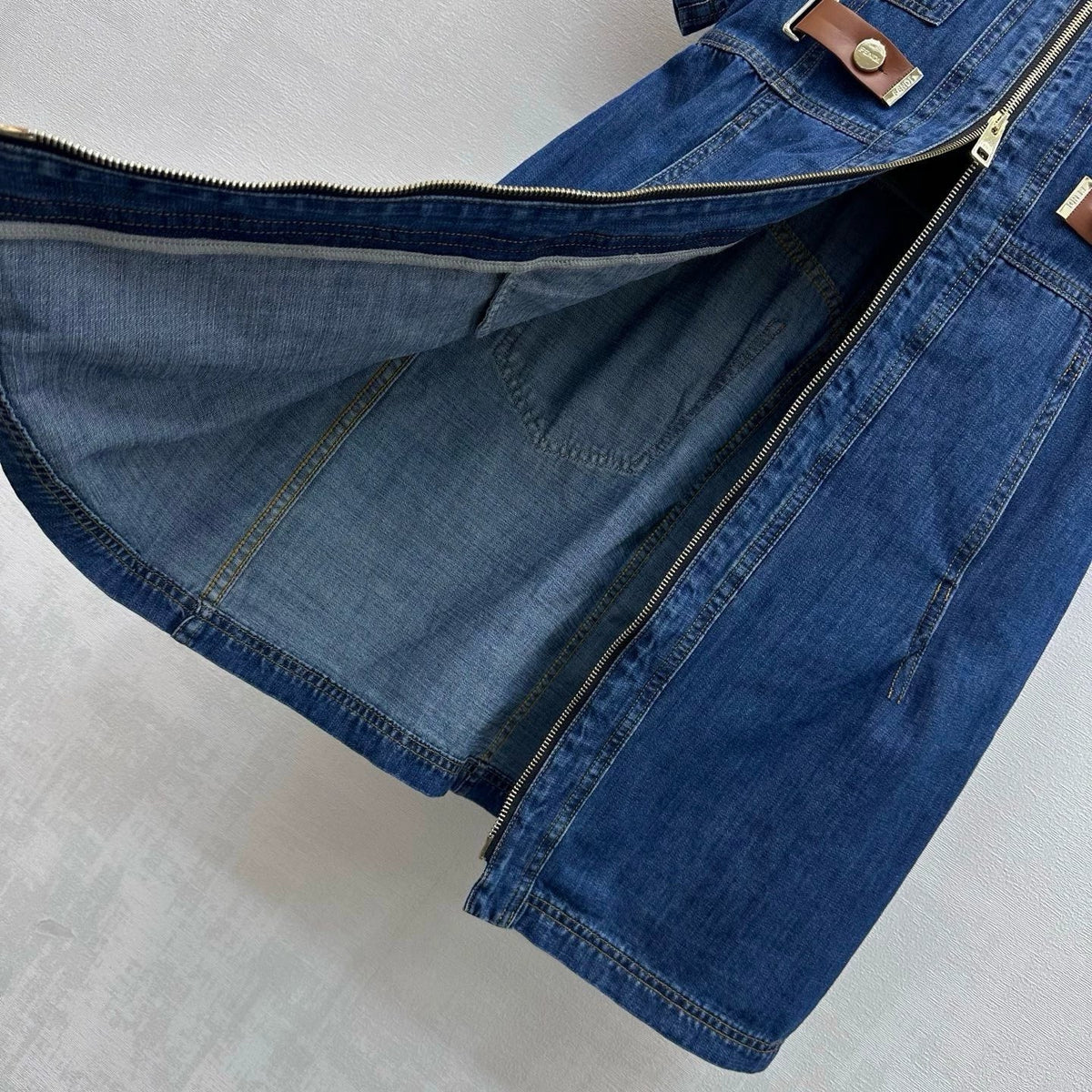 26New ArrivalPaneled Denim Dress