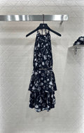 C 25 Printed halter dress