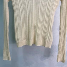 26 Early Autumn New Lapel Knit Long Sleeve Sweater