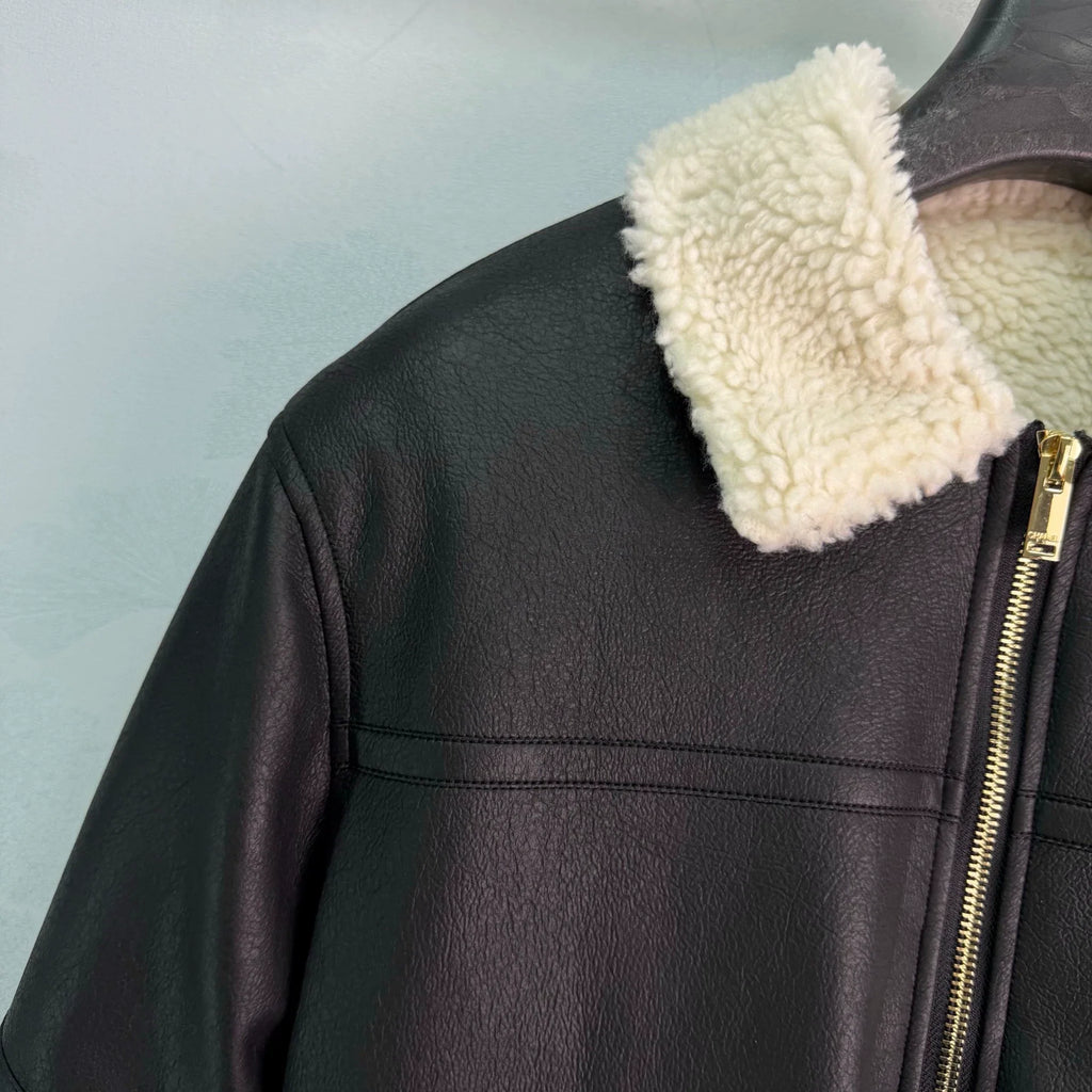 26 New Lamb Wool Leather Jacket