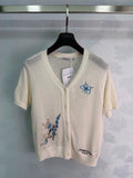 26ss New Embroidered Knit Cardigan
