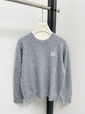 25fw Embroidered round neck sweater