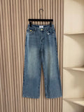 25fw Printed high waisted jeans