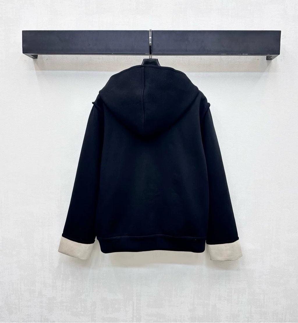 26New Season Hooded Jacquard Jacket & Trousers Set