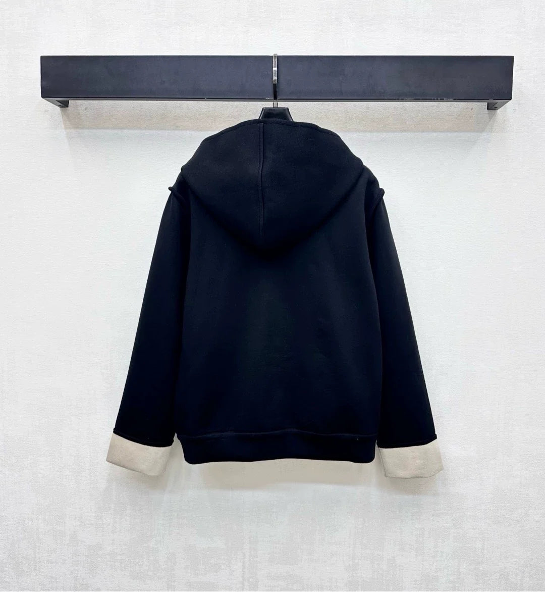 26New Season Hooded Jacquard Jacket & Trousers Set