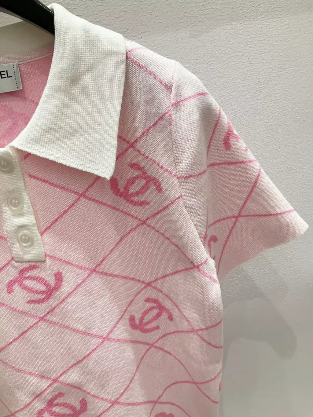25fw Collar knit short sleeved shirt