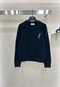 25fw Brooch letter knitted sweater