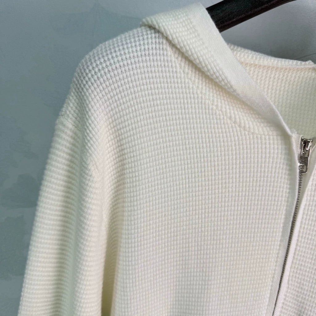 26 Early Autumn New Off-White Waffle Knit Hoodie & Pants Set