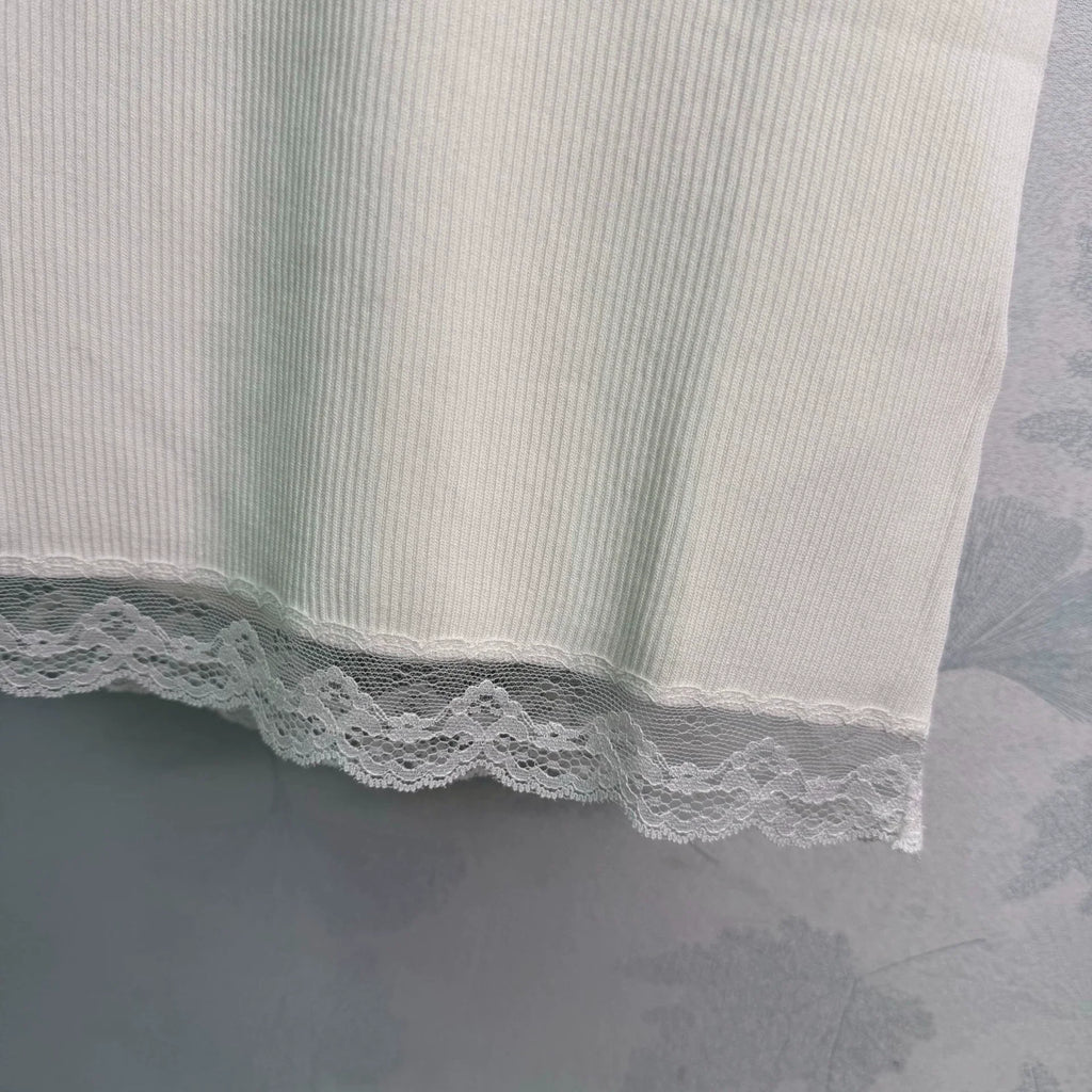 26SS White Knit Dress