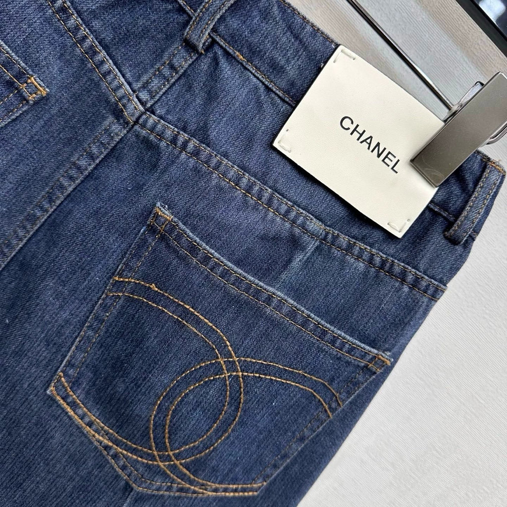26ssNew Embroidered Denim Mermaid Skirt
