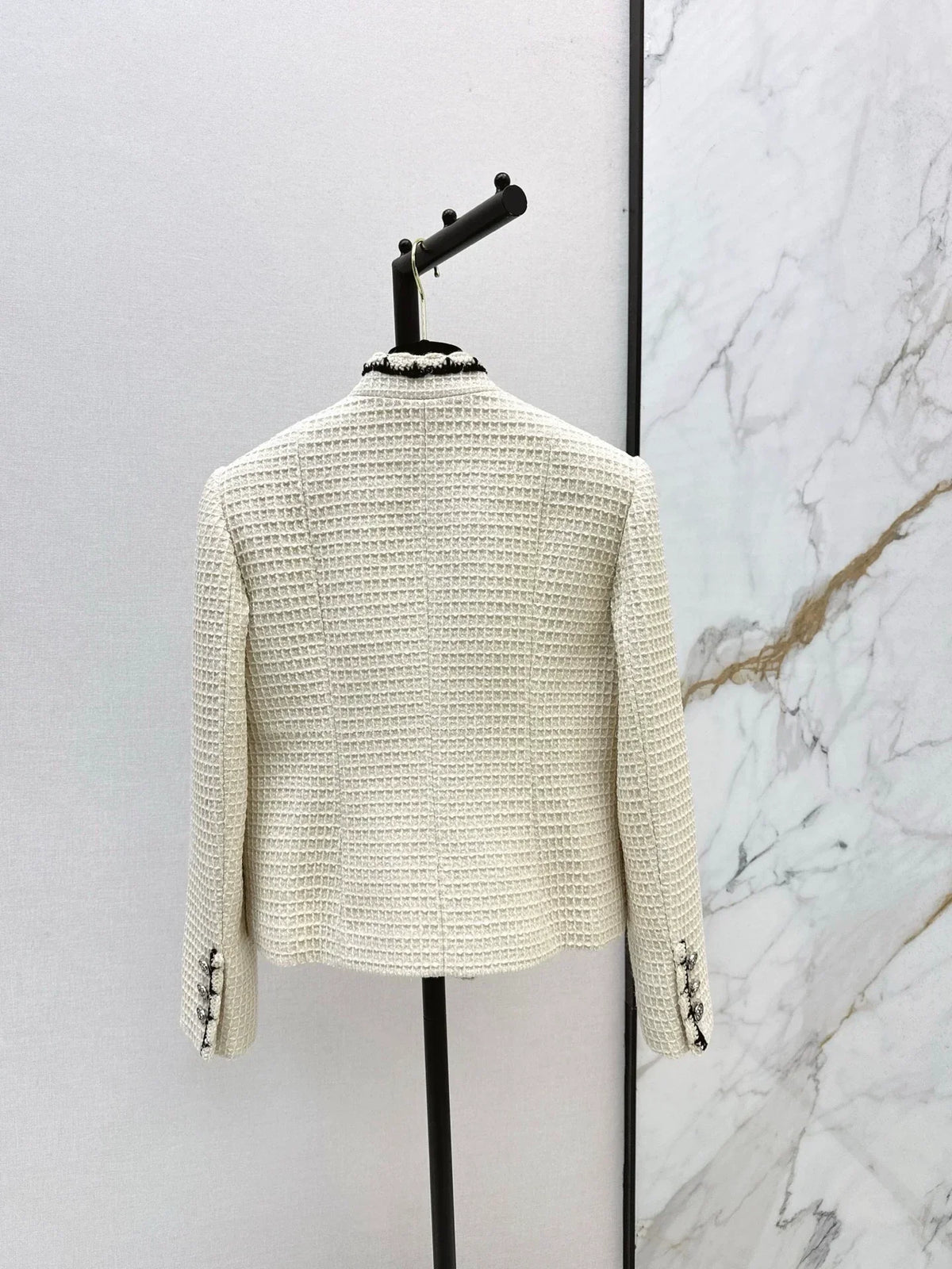 25fw Woven belt trimmed jacket
