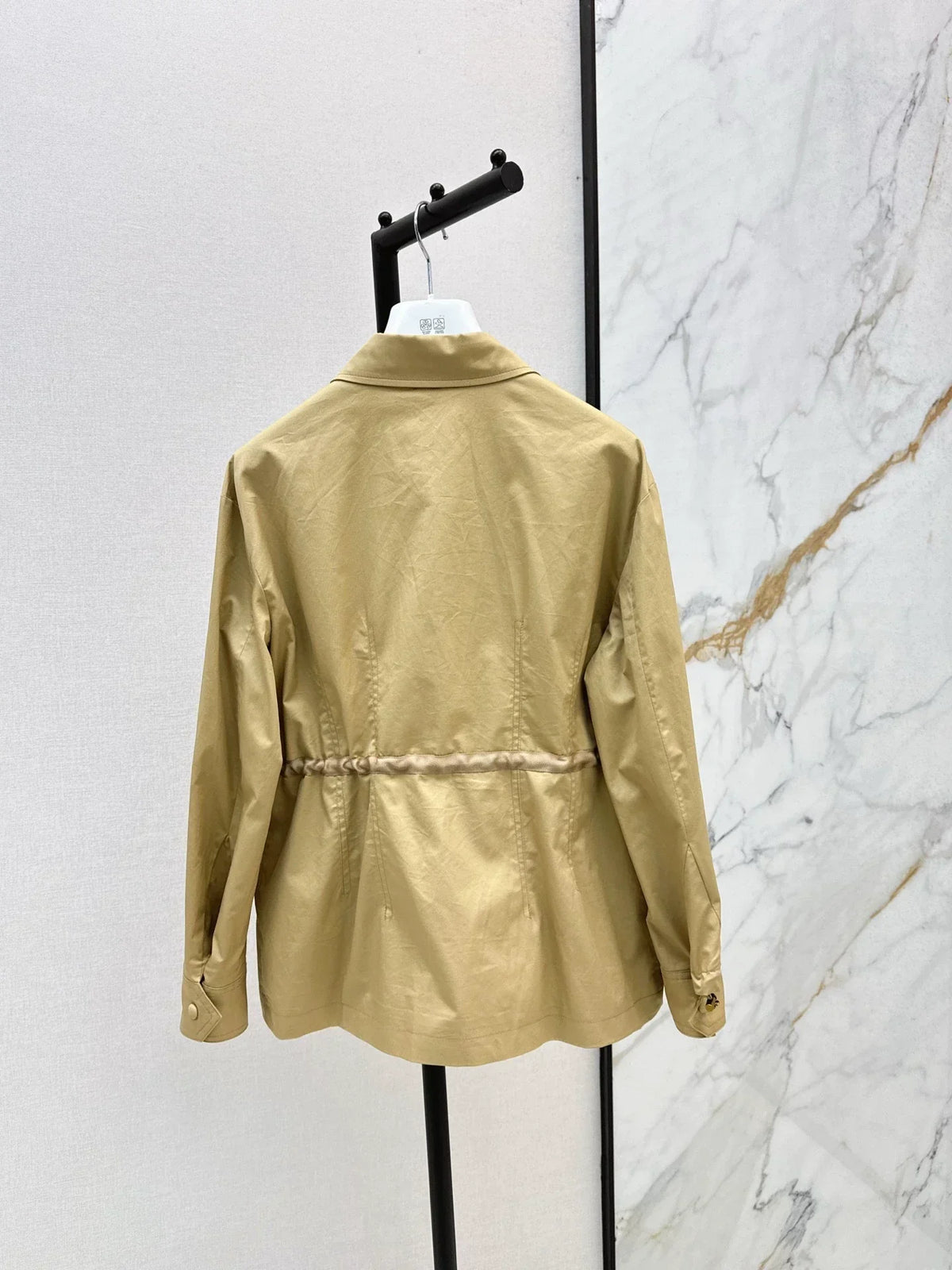 25fw Collar drawstring trench coat jacket