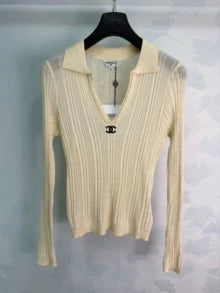 26 Early Autumn New Lapel Knit Long Sleeve Sweater