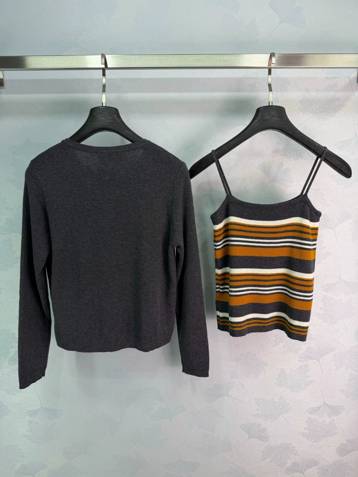 26 Early Autumn New Knit Cardigan with Striped Vest