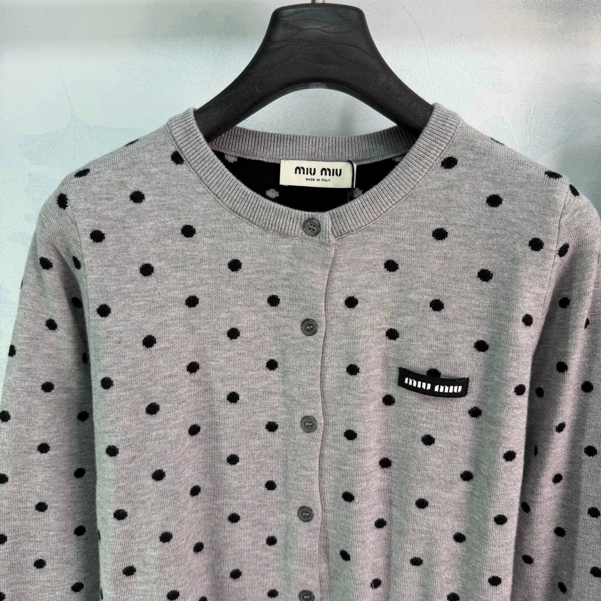 26 Early Fall New Polka Dot Knit Long-Sleeve Cardigan and Mini Skirt Set
