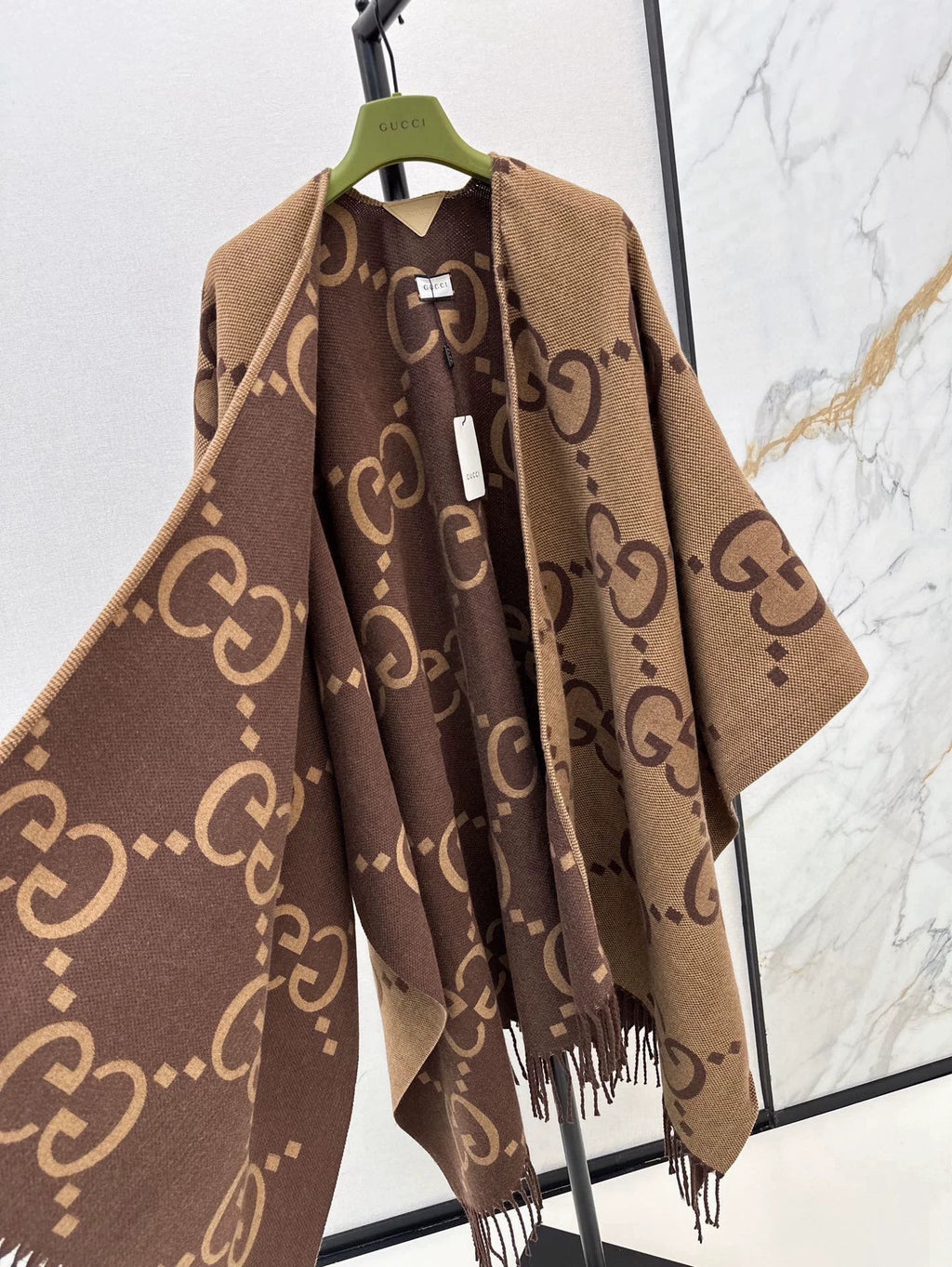 25fw Double sided wearable cape shawl jacket
