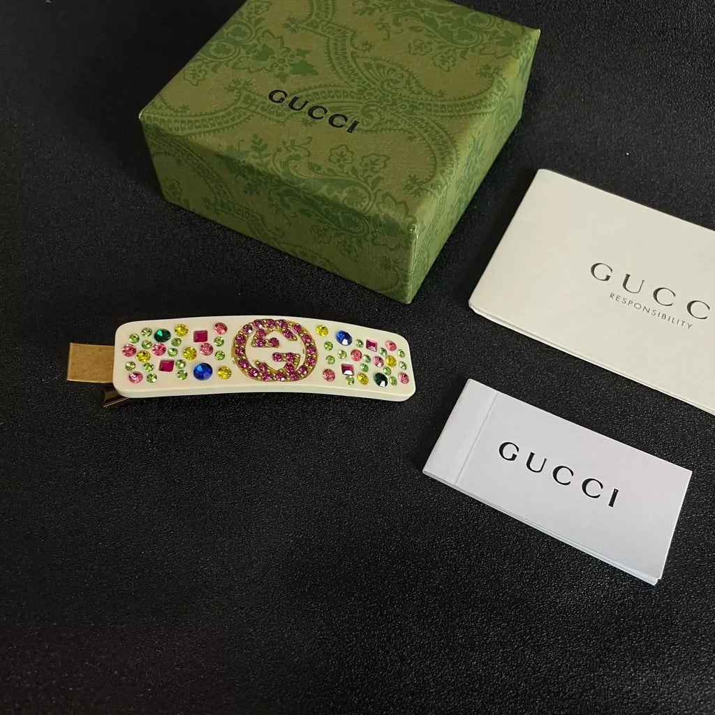 25 new Acetate duckbill clip with colored diamonds and rhinestone letters