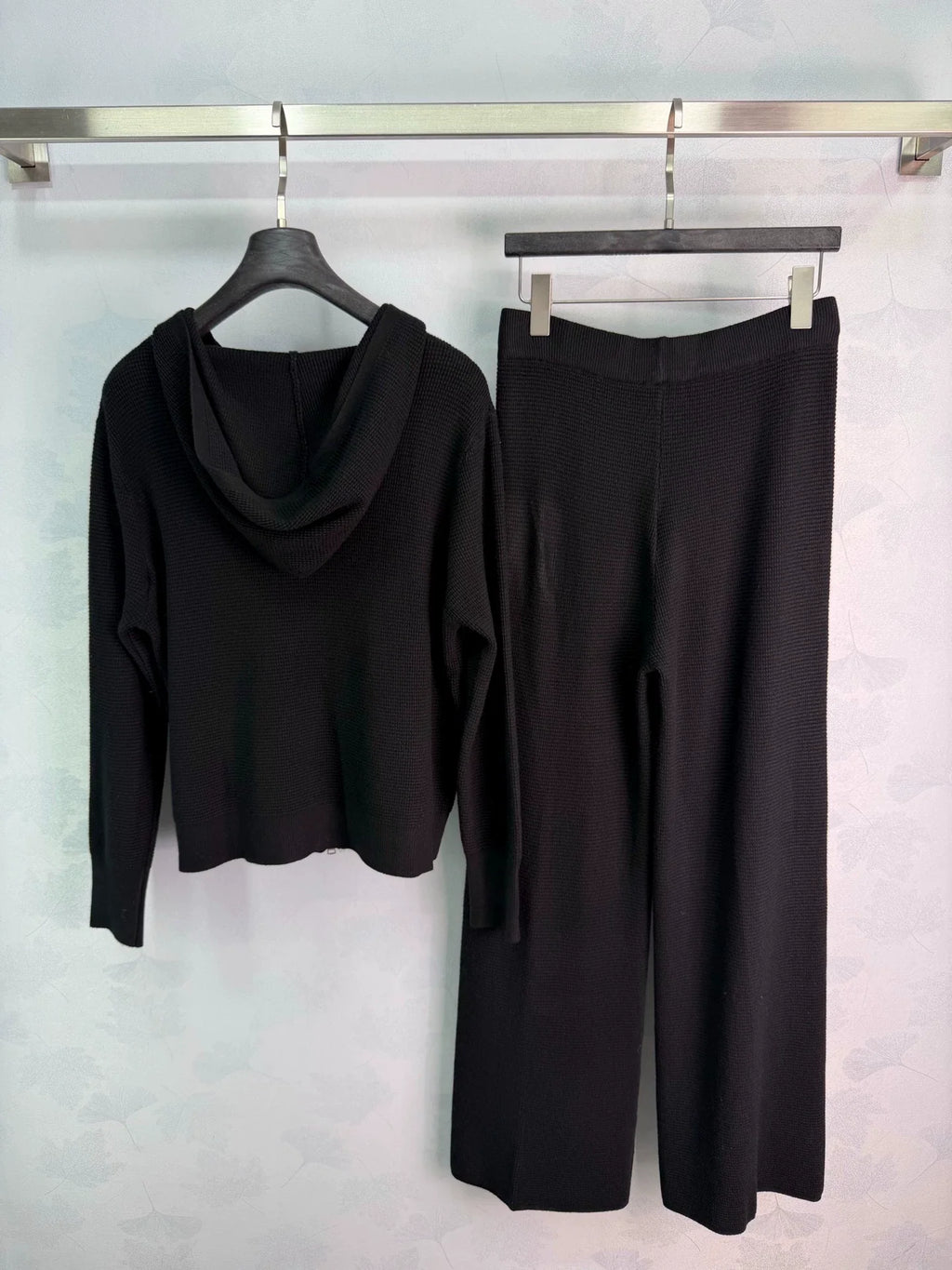 26 Early Autumn New Off-White Waffle Knit Hoodie & Pants Set