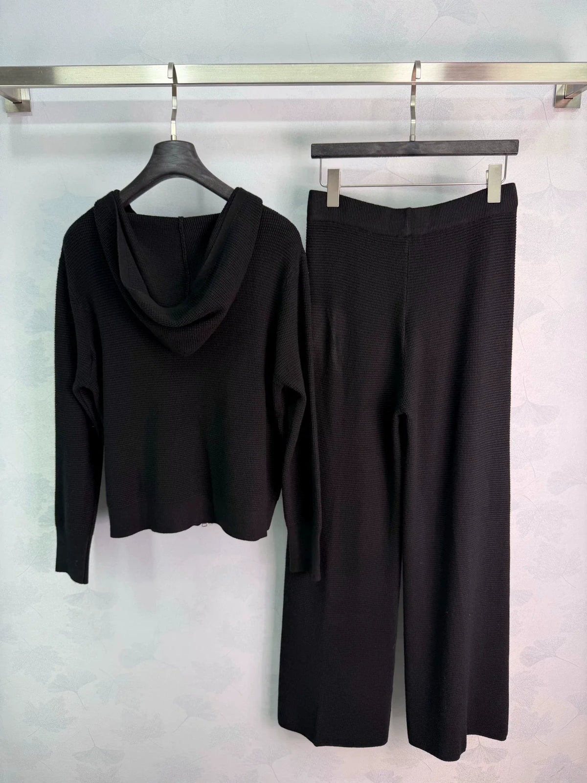26 Early Autumn New Off-White Waffle Knit Hoodie & Pants Set