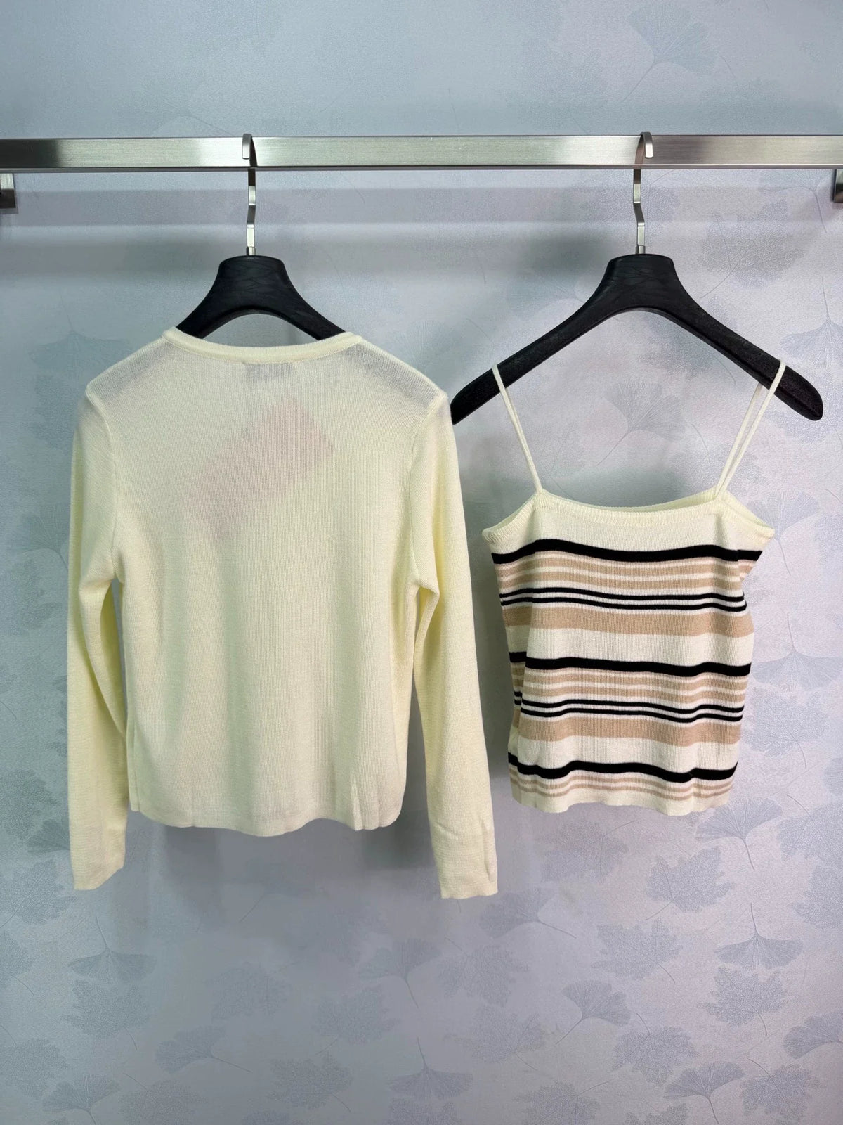 26 Early Autumn New Knit Cardigan with Striped Vest
