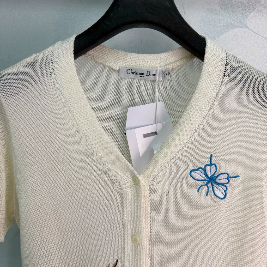 26ss New Embroidered Knit Cardigan
