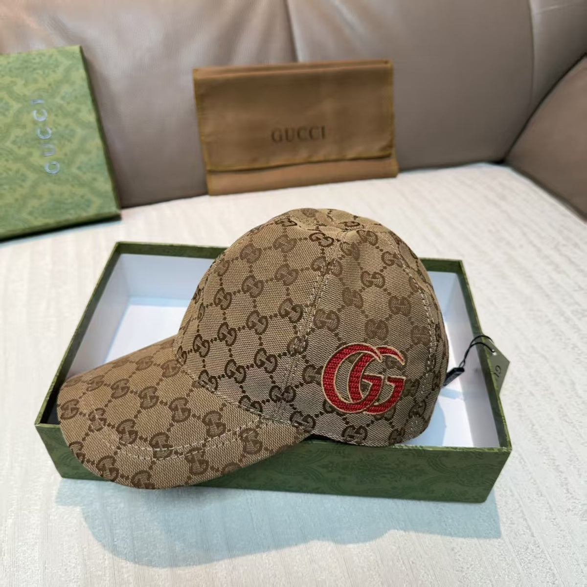 Embroidered baseball cap on the side