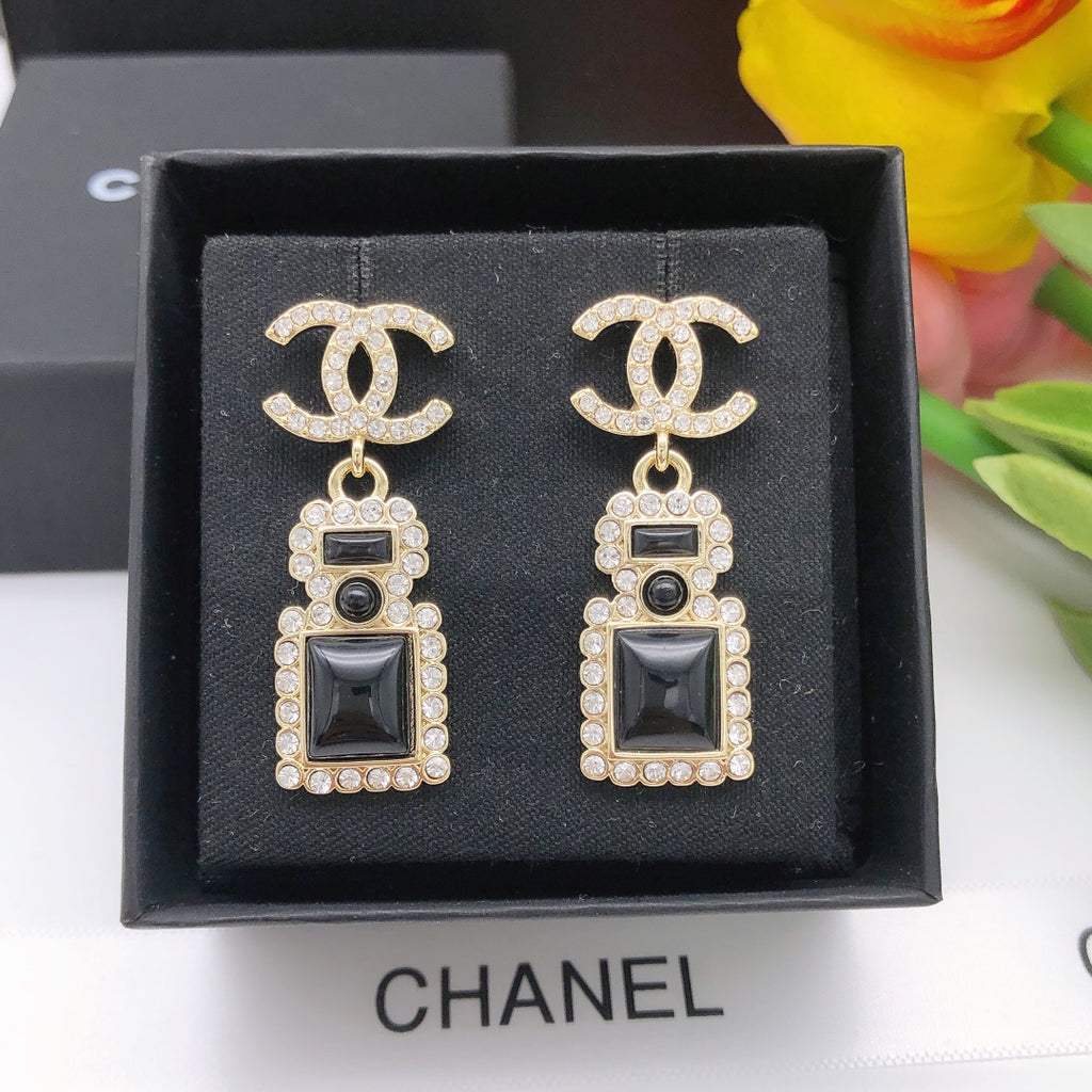 Perfume bottle earrings