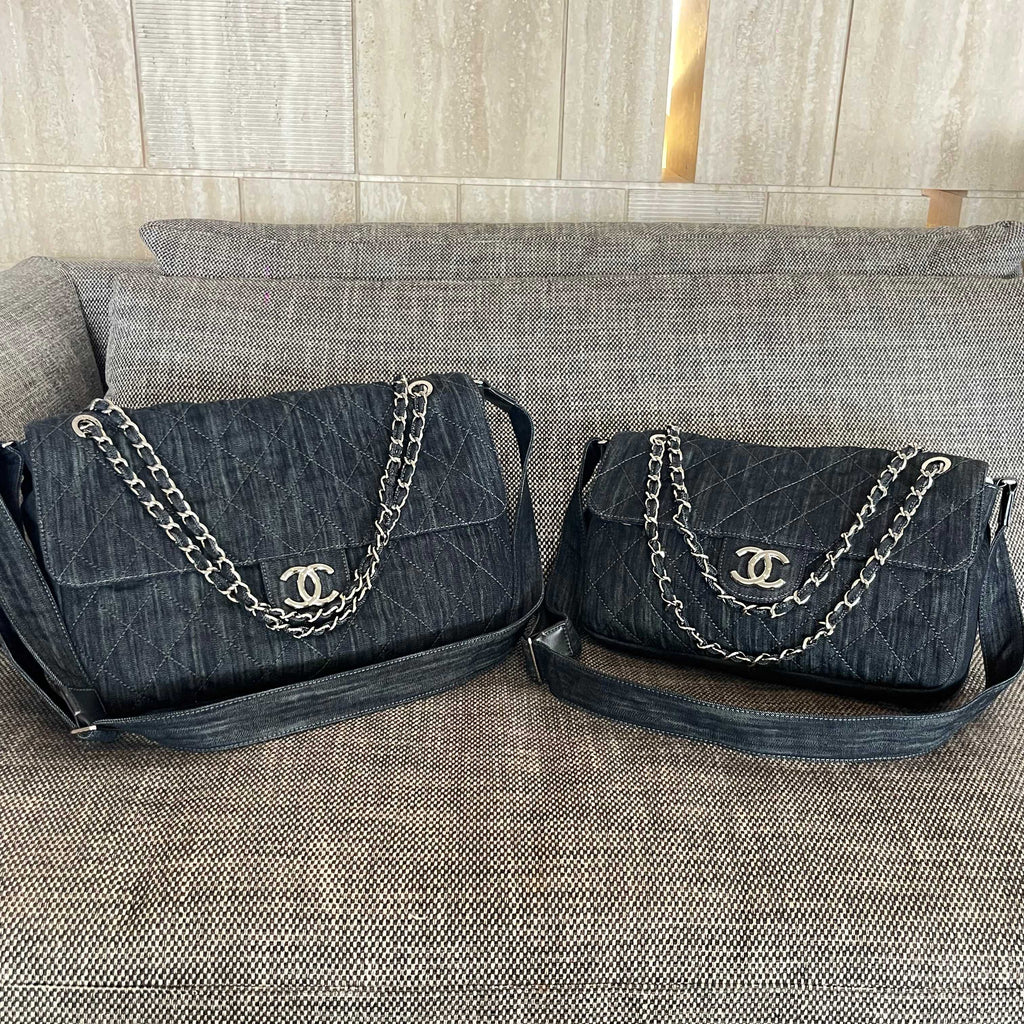 2026 Stretch Spirit Messenger Bag Black Denim