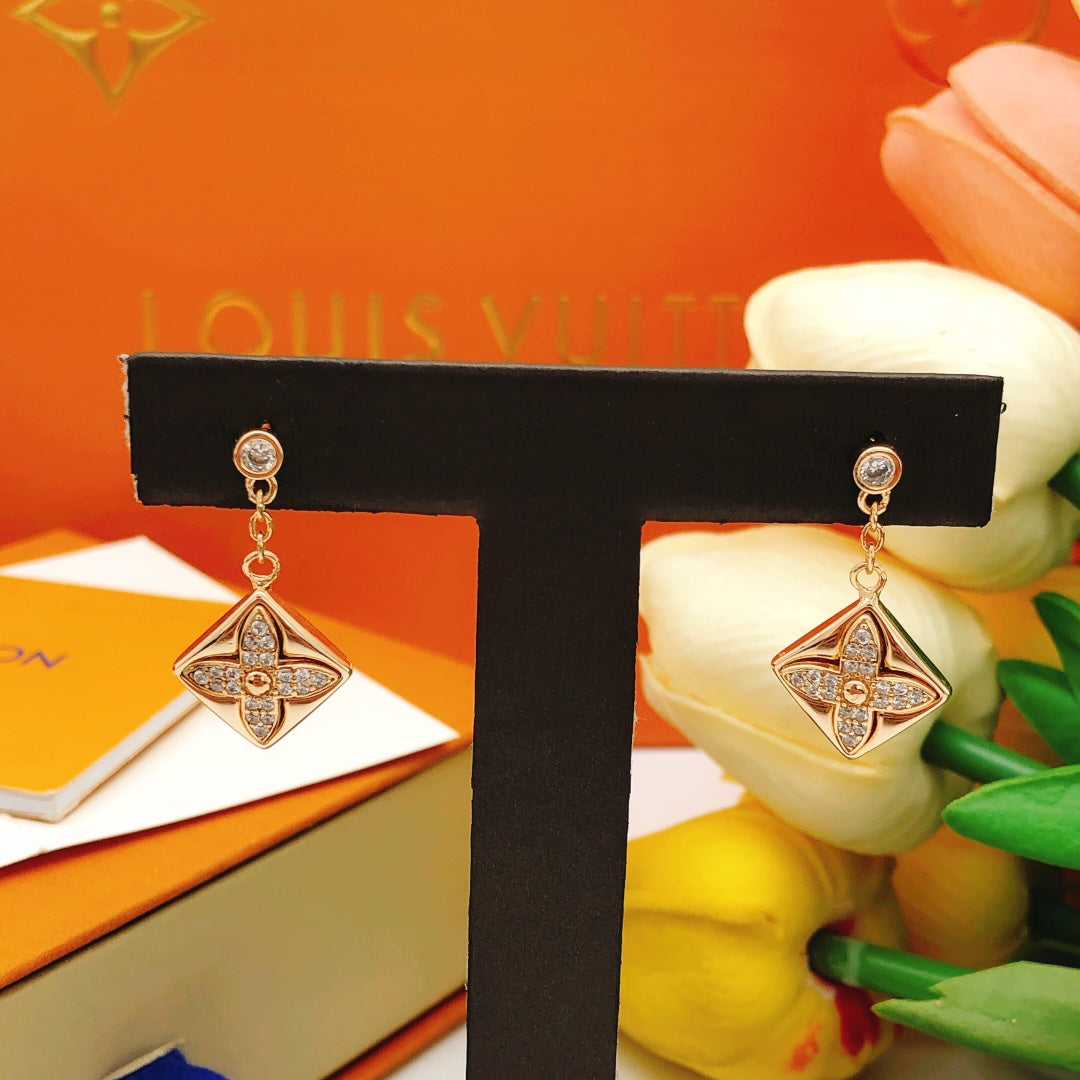 Rose gold tassel earrings